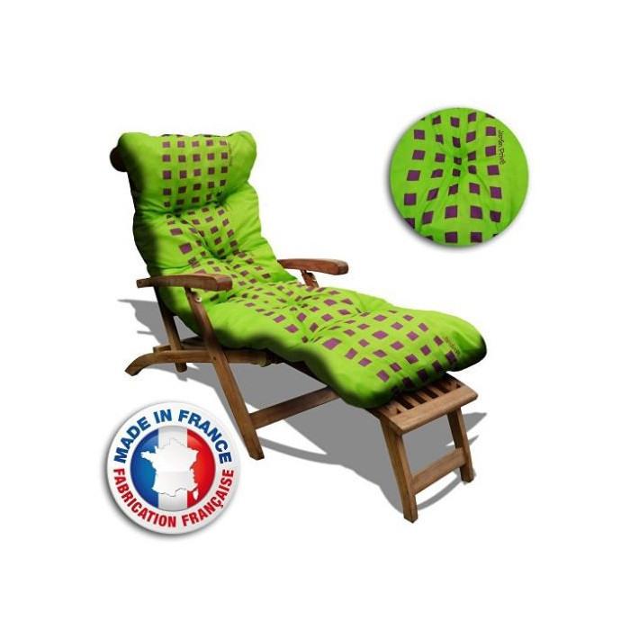 COUSSIN BAIN DE SOLEIL VERT damier FABRICATION FRANCAISE COUSSIN BAIN DE SOLEIL VERT damier FABRICATION FRANCAISE