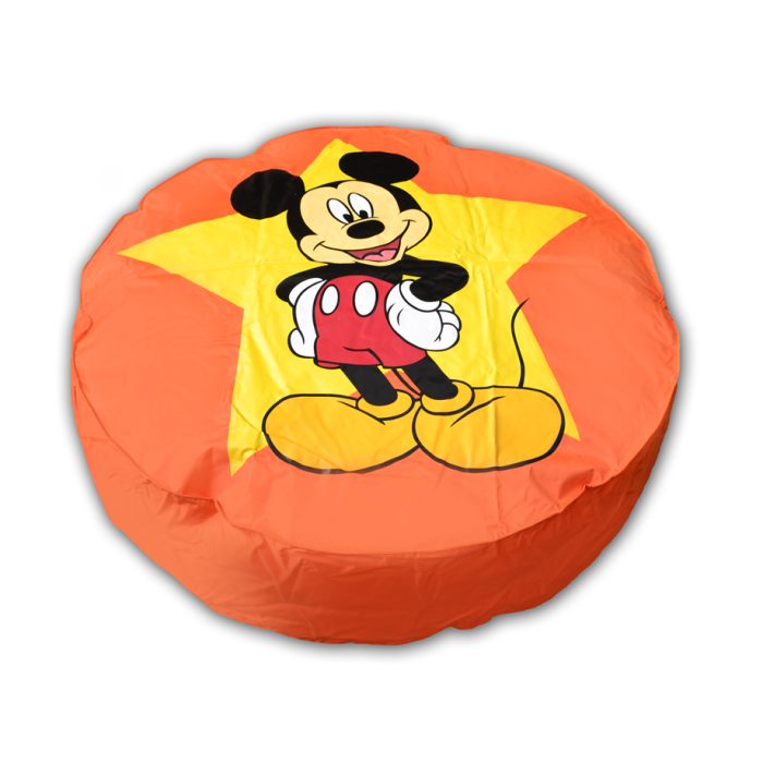 pouf disney mickey geant 110 cm de diametre couleur orange pouf disney mickey geant 110 cm de diametre couleur orange