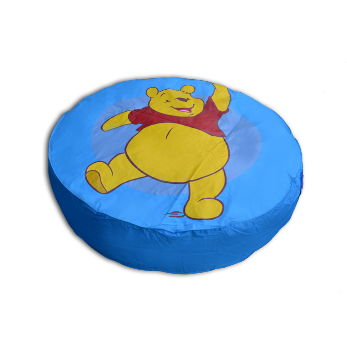 Pouf géant Bleu Disney diamètre 110 cm motif WINNIE pas cher FABRIQUE EN FRANCE Pouf géant Bleu Disney diamètre 110 cm motif WINNIE pas cher FABRIQUE EN FRANCE
